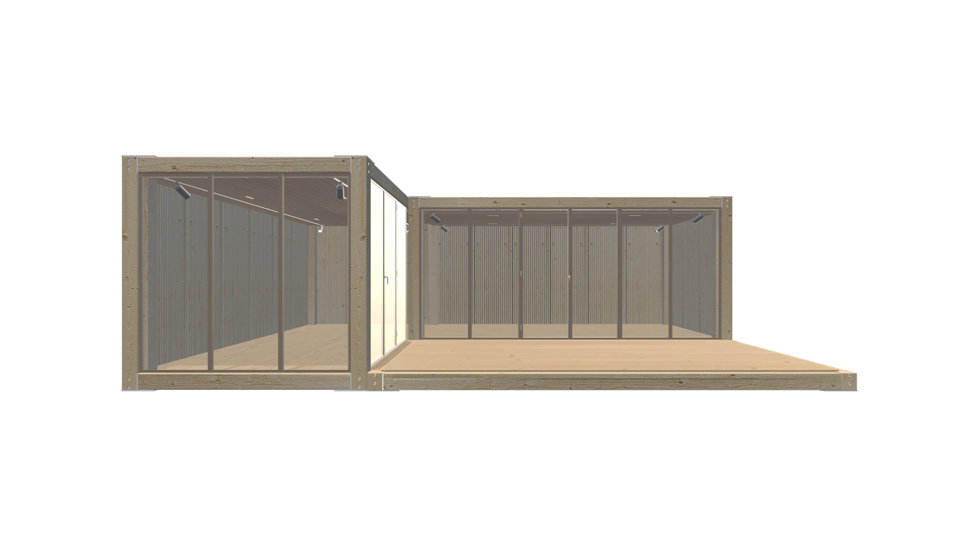 Holzmodule Woodline - PREFAB 214 - Screenshot - Frontal