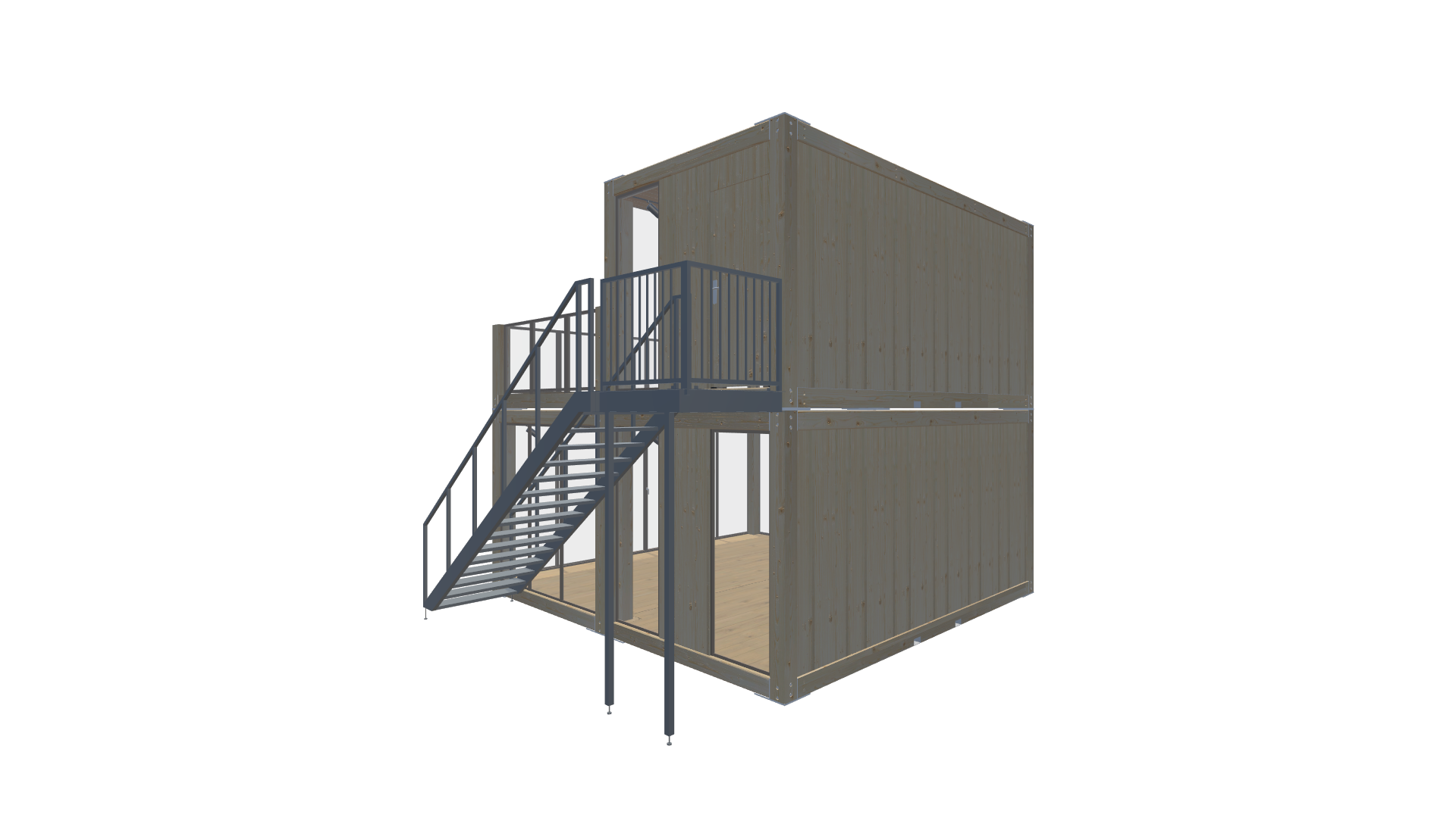 Holzmodule Woodline - PREFAB 212 - Hinten Rechts Holzmodule Woodline - PREFAB 212 - Screenshot - Hinten Rechts