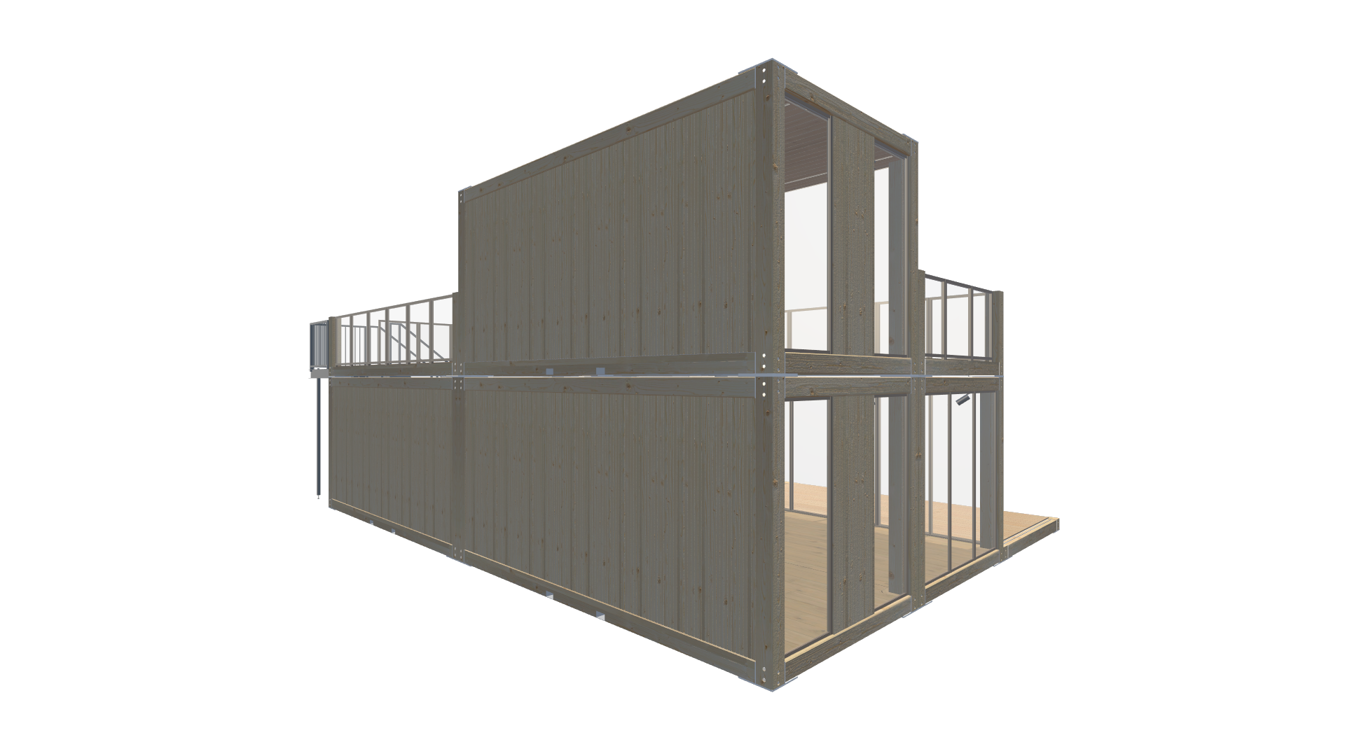 Holzmodule Woodline - PREFAB 218 - Screenshot - Hinten Links