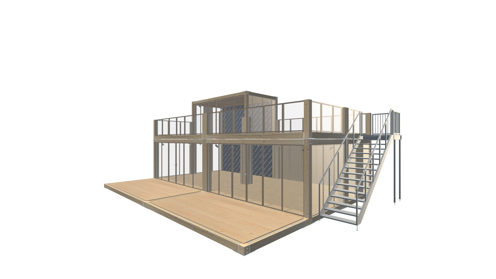 Holzmodule Woodline - PREFAB 218 - Vorne Rechts Holzmodule Woodline - PREFAB 218 - Screenshot - Vorne Rechts