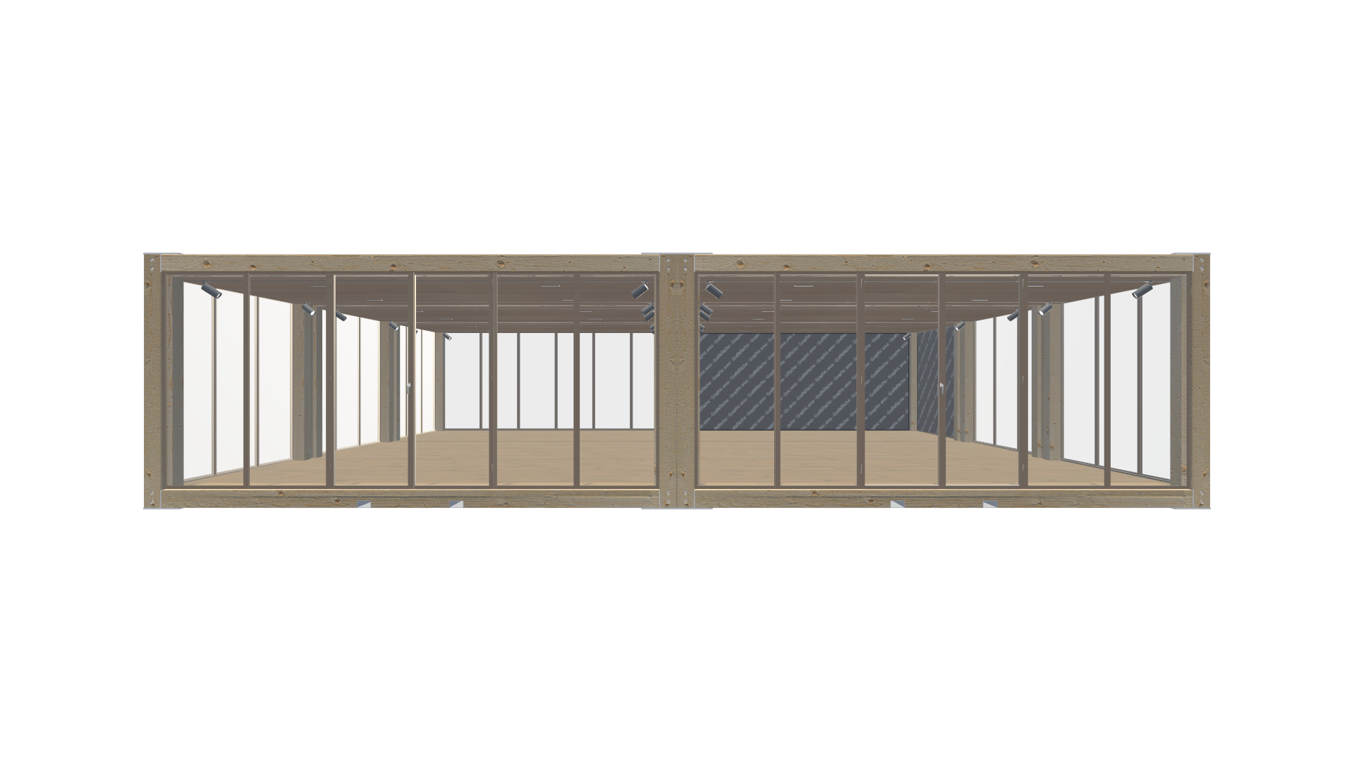 Holzmodule Woodline - PREFAB 215 - Screenshot - Frontal