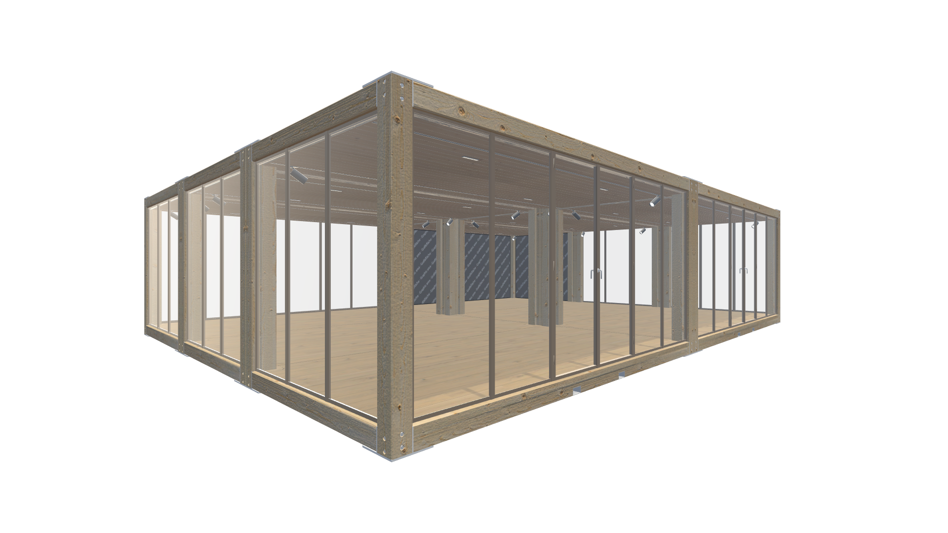 Holzmodule Woodline - PREFAB 215 - Screenshot - Vorne Links