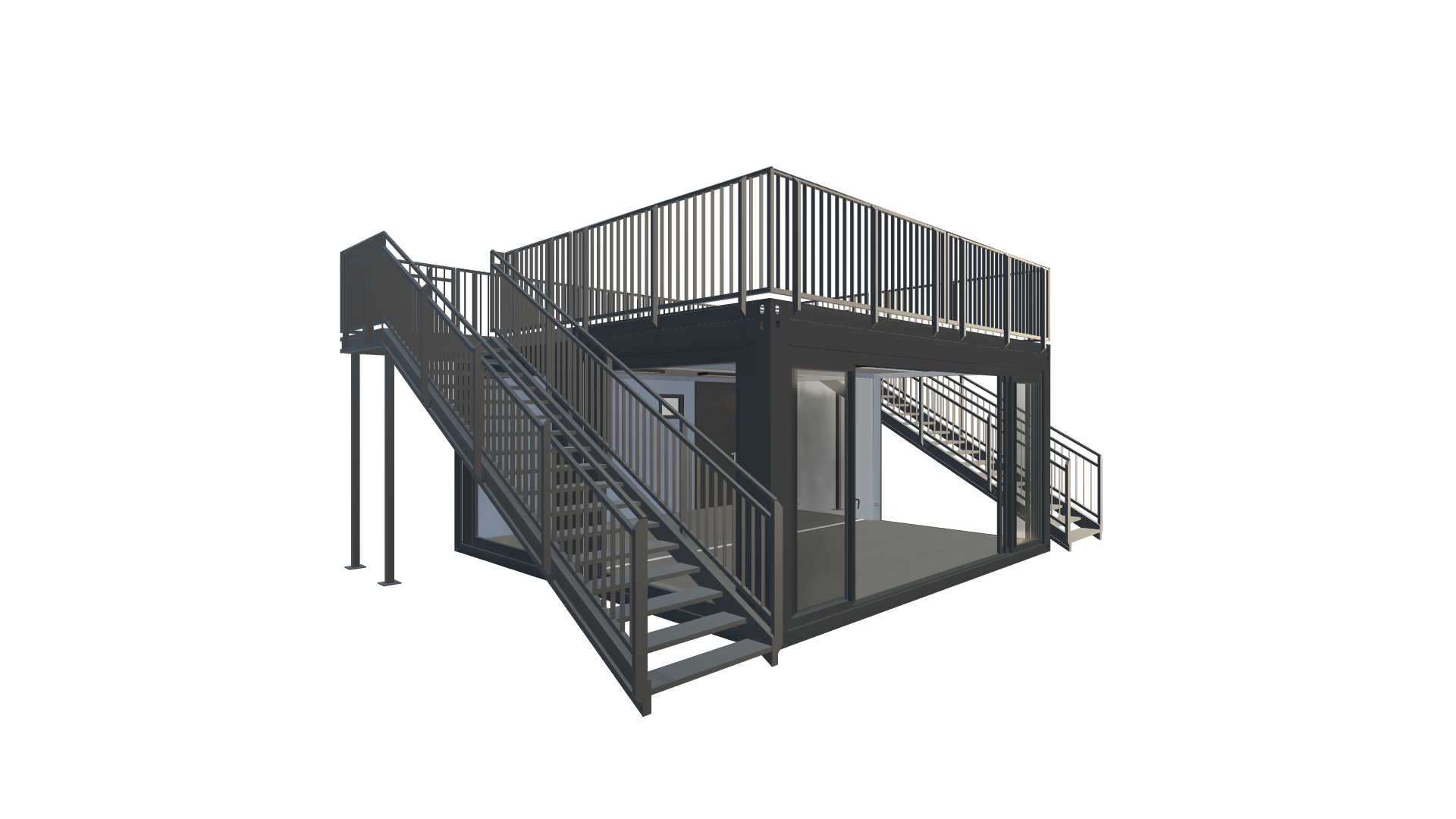 Eventcontainer Vario-Line | PREFAB 56 - Vorne Rechts Eventcontainer Vario-Line | PREFAB 56 - Screenshot - Vorne Rechts