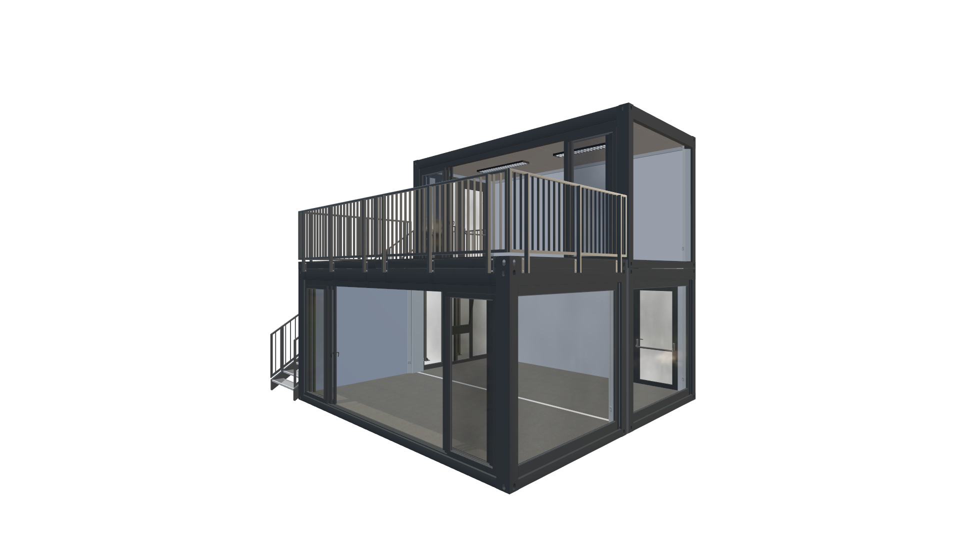 Eventcontainer Vario-Line | PREFAB 67 - Vorne Rechts Eventcontainer Vario-Line | PREFAB 67 - Screenshot - Vorne Rechts