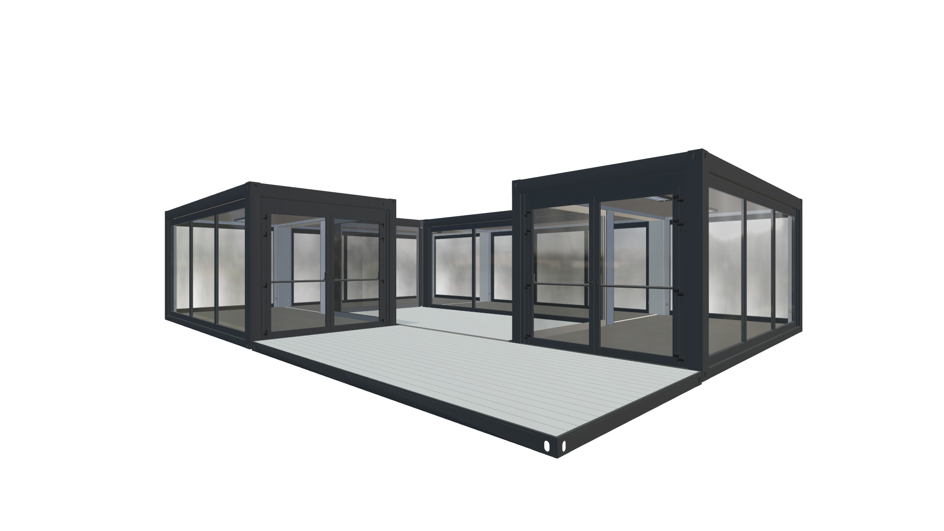 Eventcontainer Vario-Line | PREFAB 23 - Vorne Rechts Eventcontainer Vario-Line | PREFAB 23 - Screenshot - Vorne Rechts