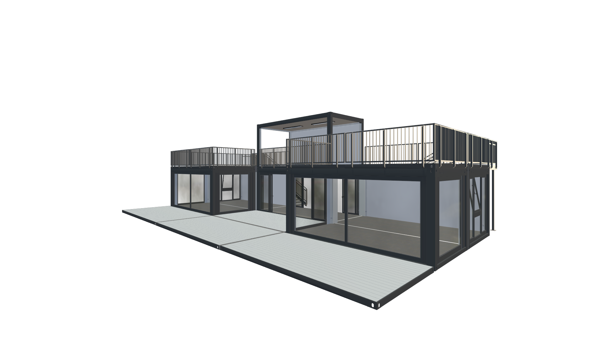Eventcontainer Vario-Line | PREFAB 84 - Vorne Rechts Eventcontainer Vario-Line | PREFAB 84 - Screenshot - Vorne Rechts