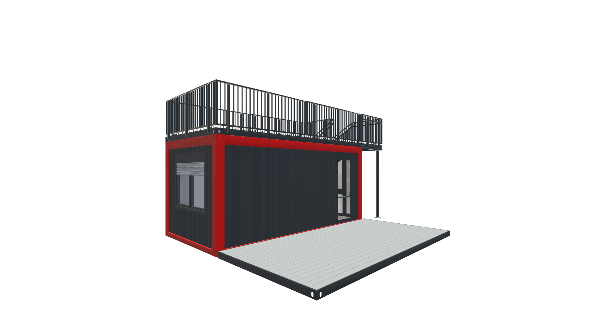 Eventcontainer Vario-Line | PREFAB 92 - Vorne Links Eventcontainer Vario-Line | PREFAB 92 - Screenshot - Vorne Links