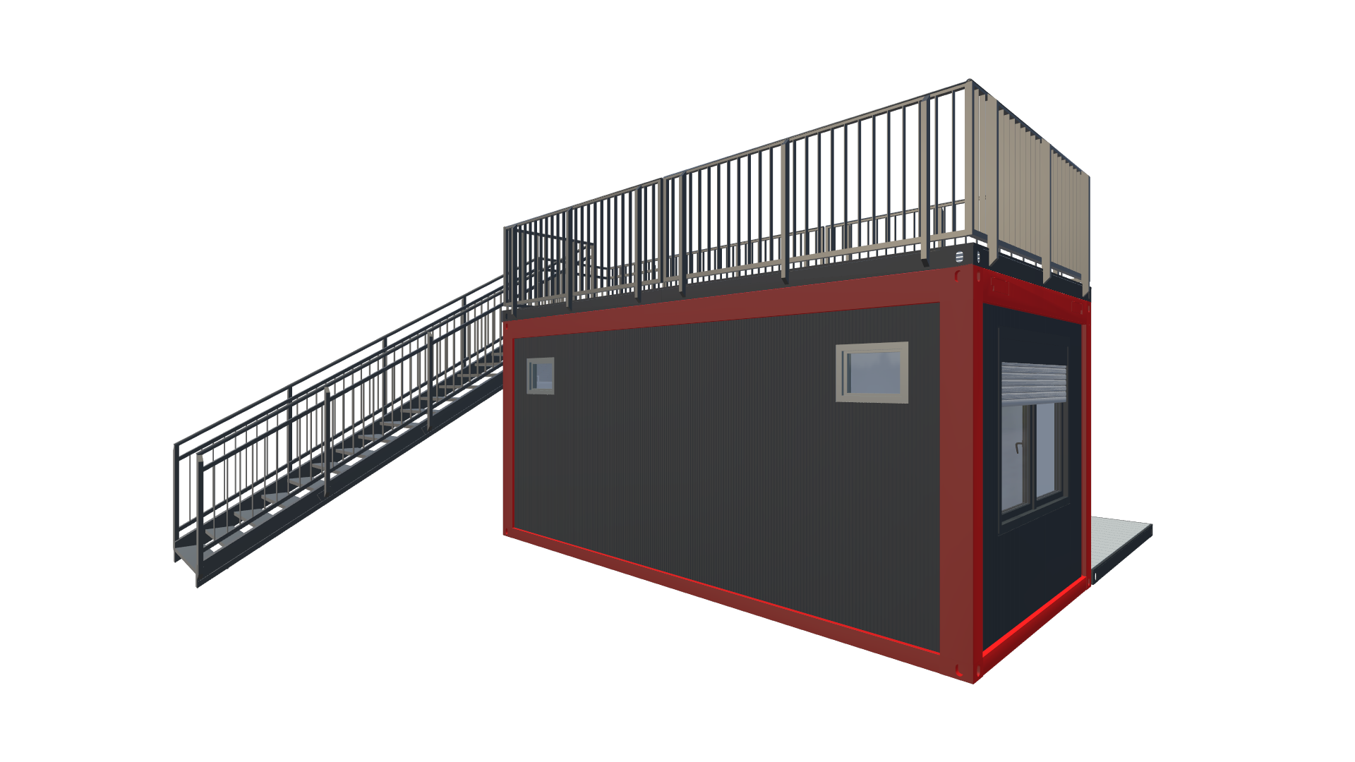 Eventcontainer Vario-Line | PREFAB 92 - Hinten Links Eventcontainer Vario-Line | PREFAB 92 - Screenshot - Hinten Links