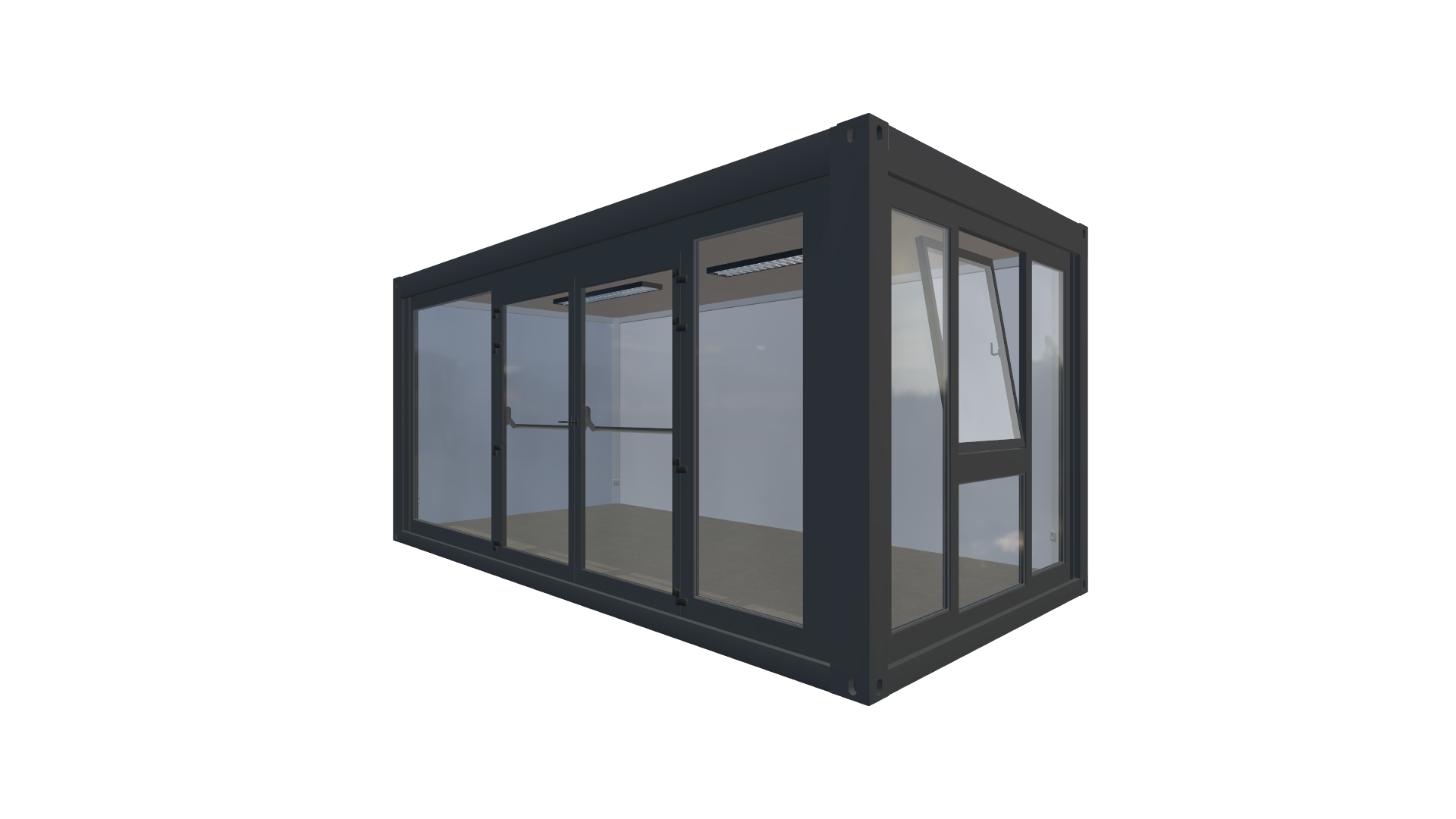 Eventcontainer Vario-Line | PREFAB 5 - Vorne Rechts Eventcontainer Vario-Line | PREFAB 5 - Screenshot - Vorne Rechts