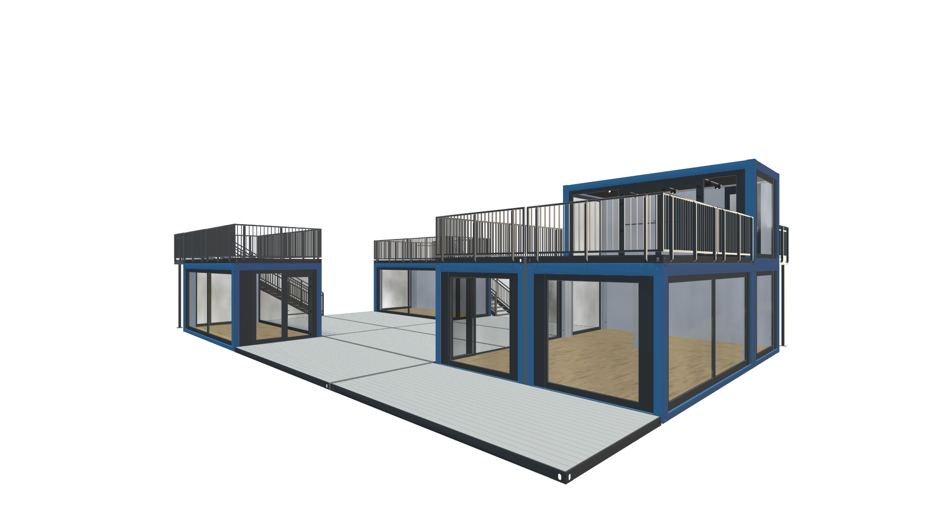 Eventcontainer Vario-Line | PREFAB 93 - Vorne Rechts Eventcontainer Vario-Line | PREFAB 93 - Screenshot - Vorne Rechts