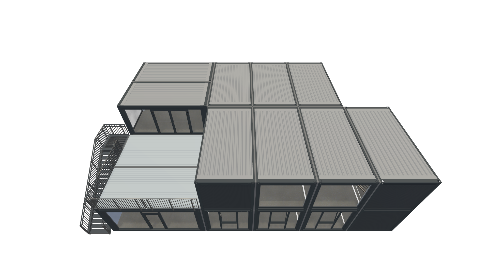 Eventcontainer Vario-Line | PREFAB 76 - Schräg Oben Eventcontainer Vario-Line | PREFAB 76 - Screenshot - Schräg Oben