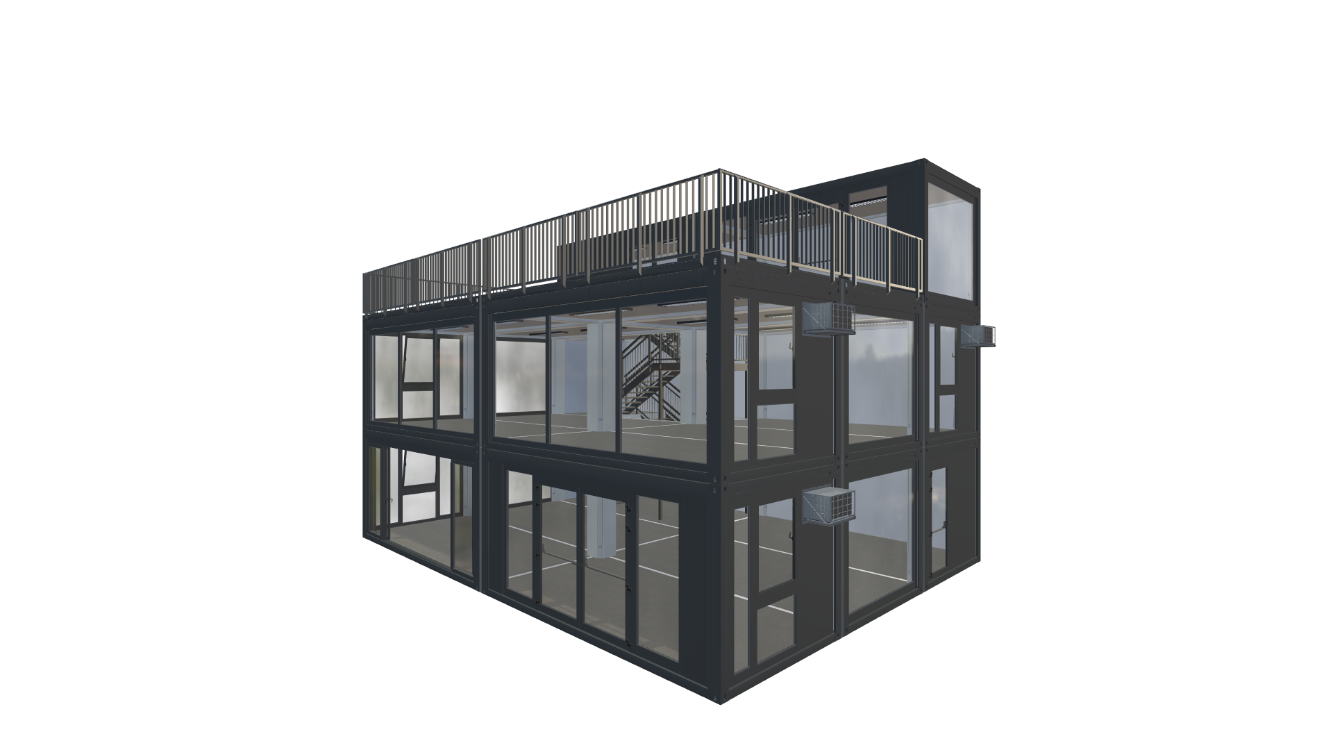 Eventcontainer Vario-Line | PREFAB 64 - Vorne Rechts Eventcontainer Vario-Line | PREFAB 64 - Screenshot - Vorne Rechts