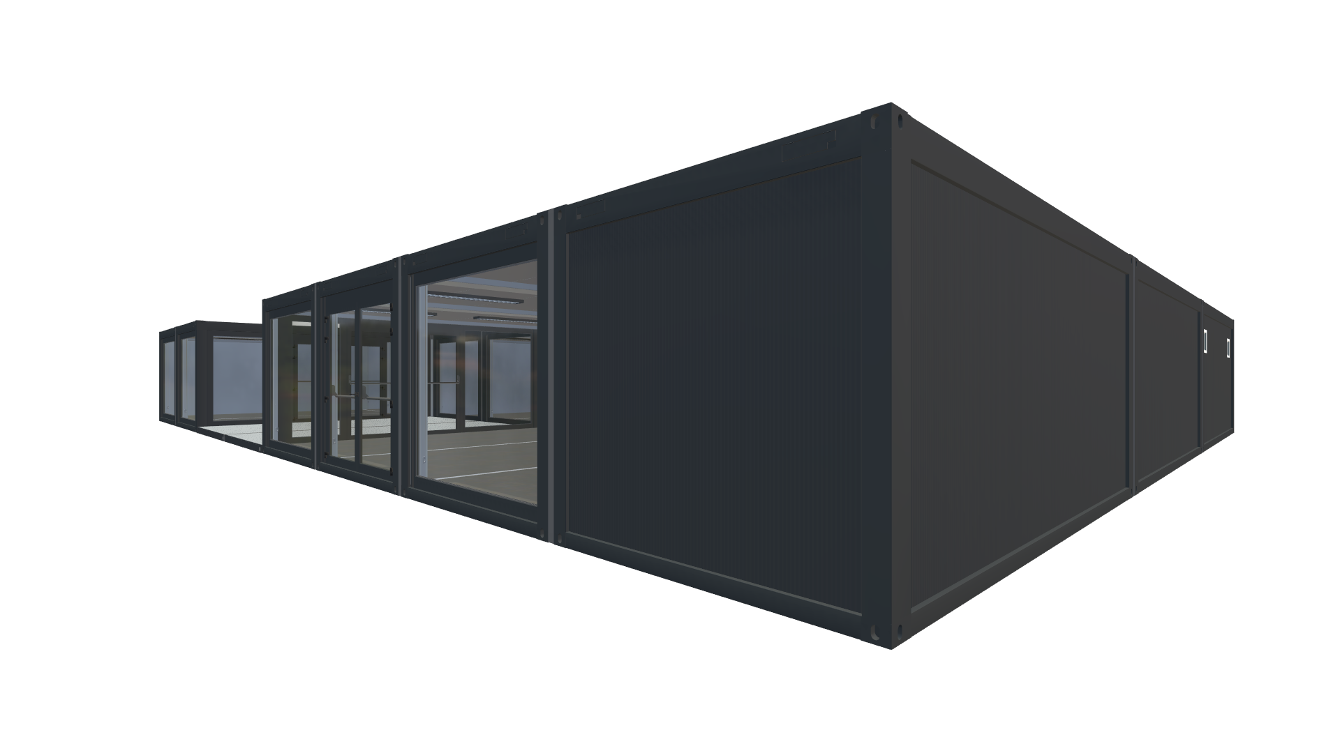 Eventcontainer Vario-Line | PREFAB 35 - Vorne Rechts Eventcontainer Vario-Line | PREFAB 35 - Screenshot - Vorne Rechts