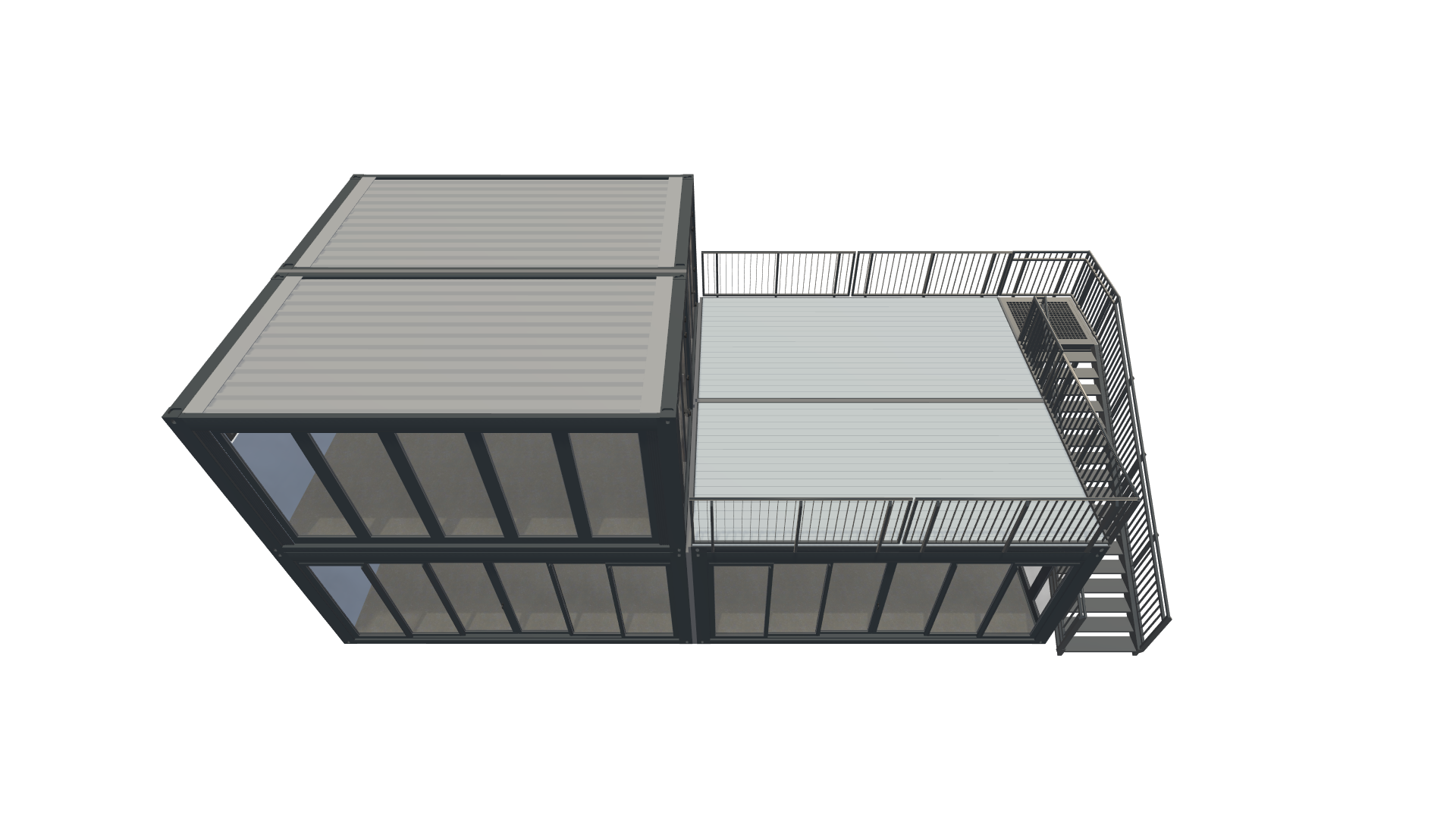 Eventcontainer Vario-Line | PREFAB 55 - Screenshot - Schräg Oben