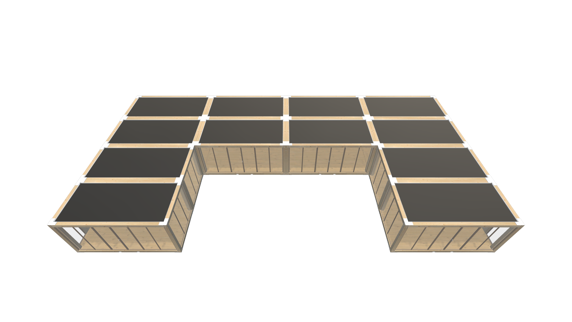 Holzmodule Woodline - PREFAB 213 - Schräg Oben Holzmodule Woodline - PREFAB 213 - Screenshot - Schräg Oben