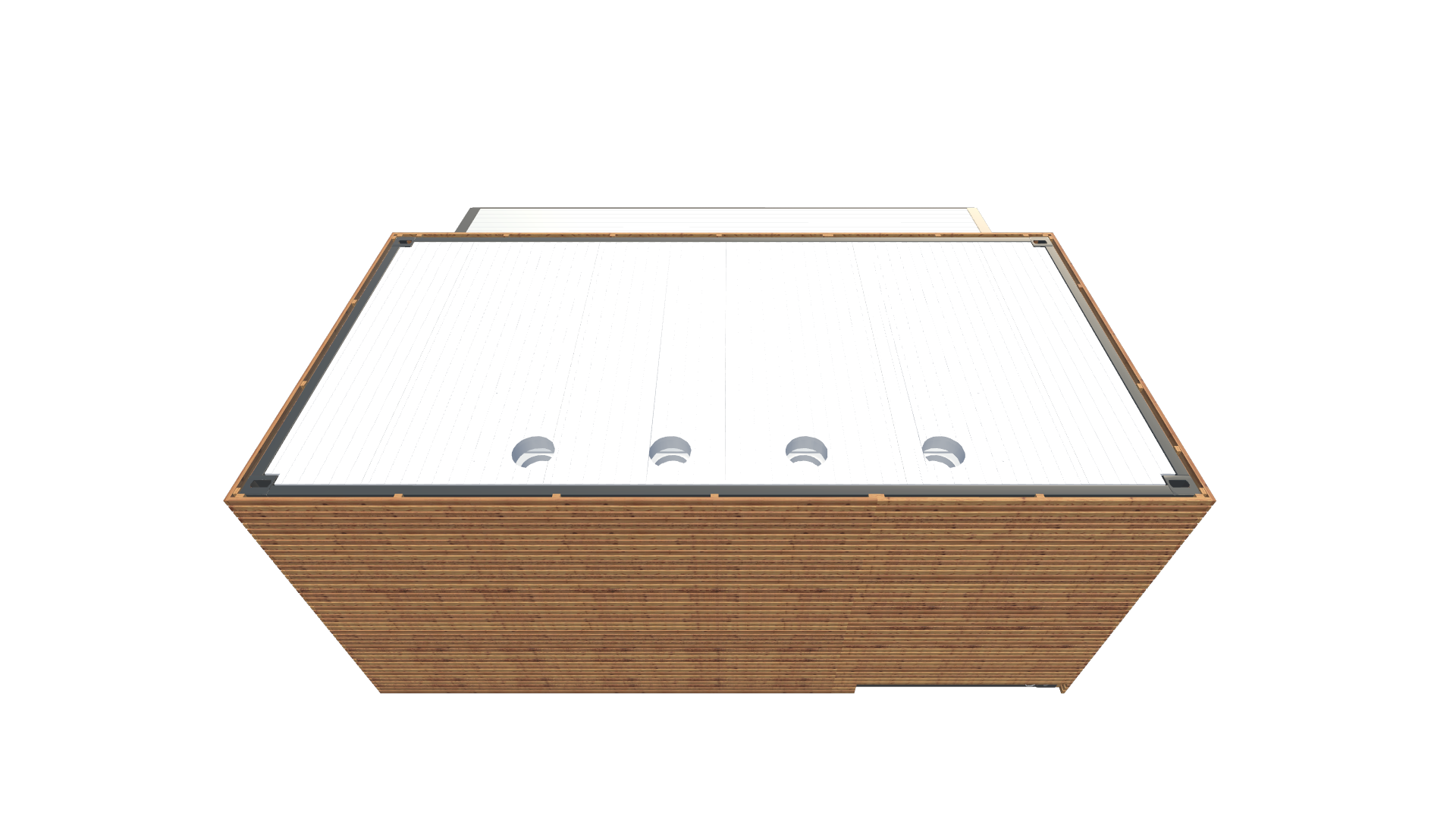 Eventcontainer CN20-Standard Container Kitchen – PREFAB 401 - Schräg Oben Eventcontainer CN20-Standard Container Kitchen – PREFAB 401 - Screenshot - Schräg Oben