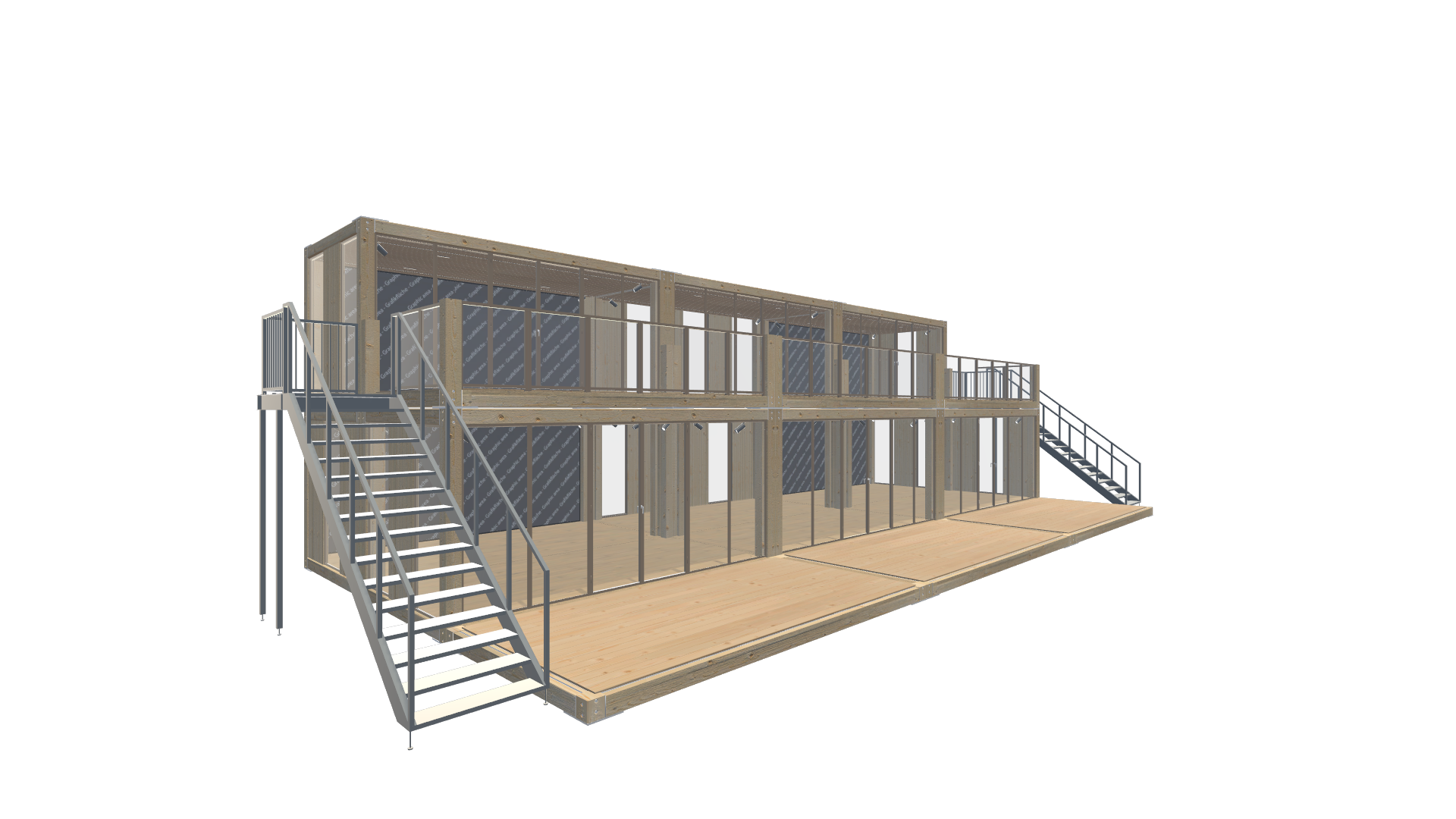 Holzmodule Woodline - PREFAB 210 - Vorne Links Holzmodule Woodline - PREFAB 210 - Screenshot - Vorne Links