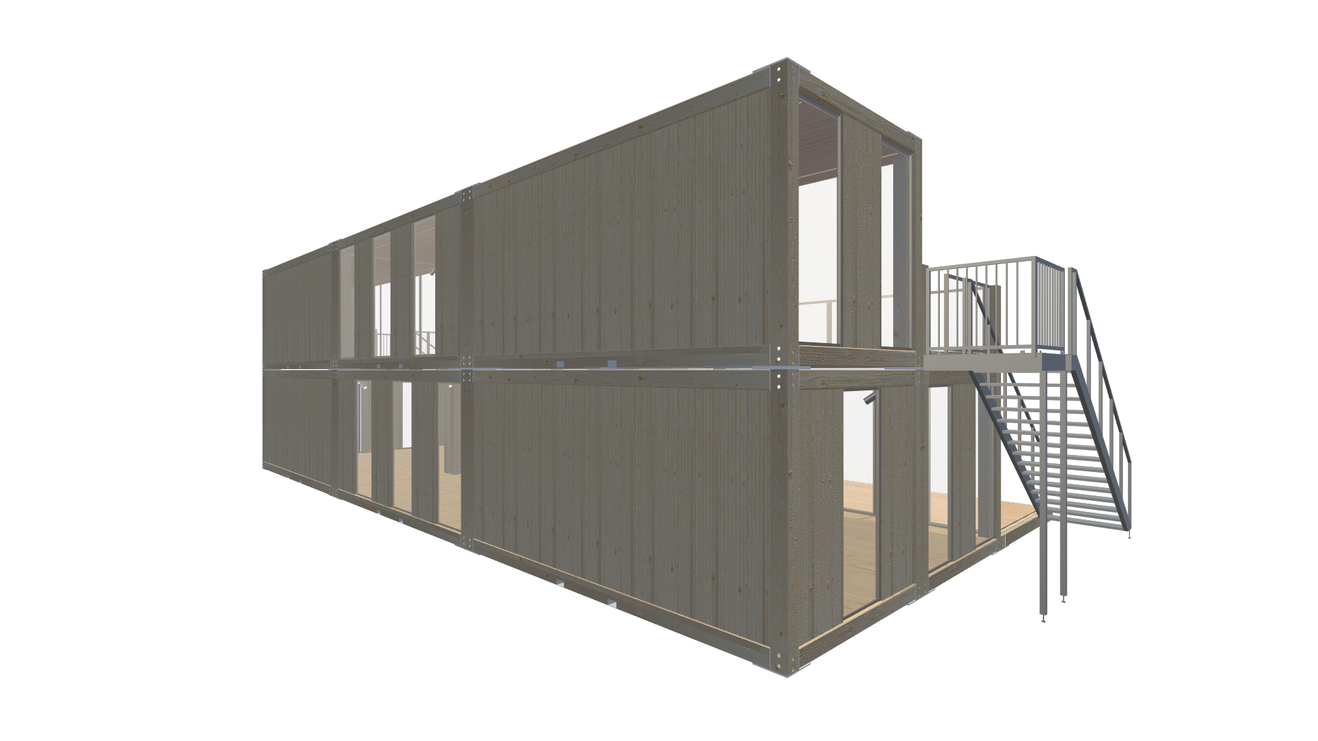 Holzmodule Woodline - PREFAB 210 - Hinten Links Holzmodule Woodline - PREFAB 210 - Screenshot - Hinten Links