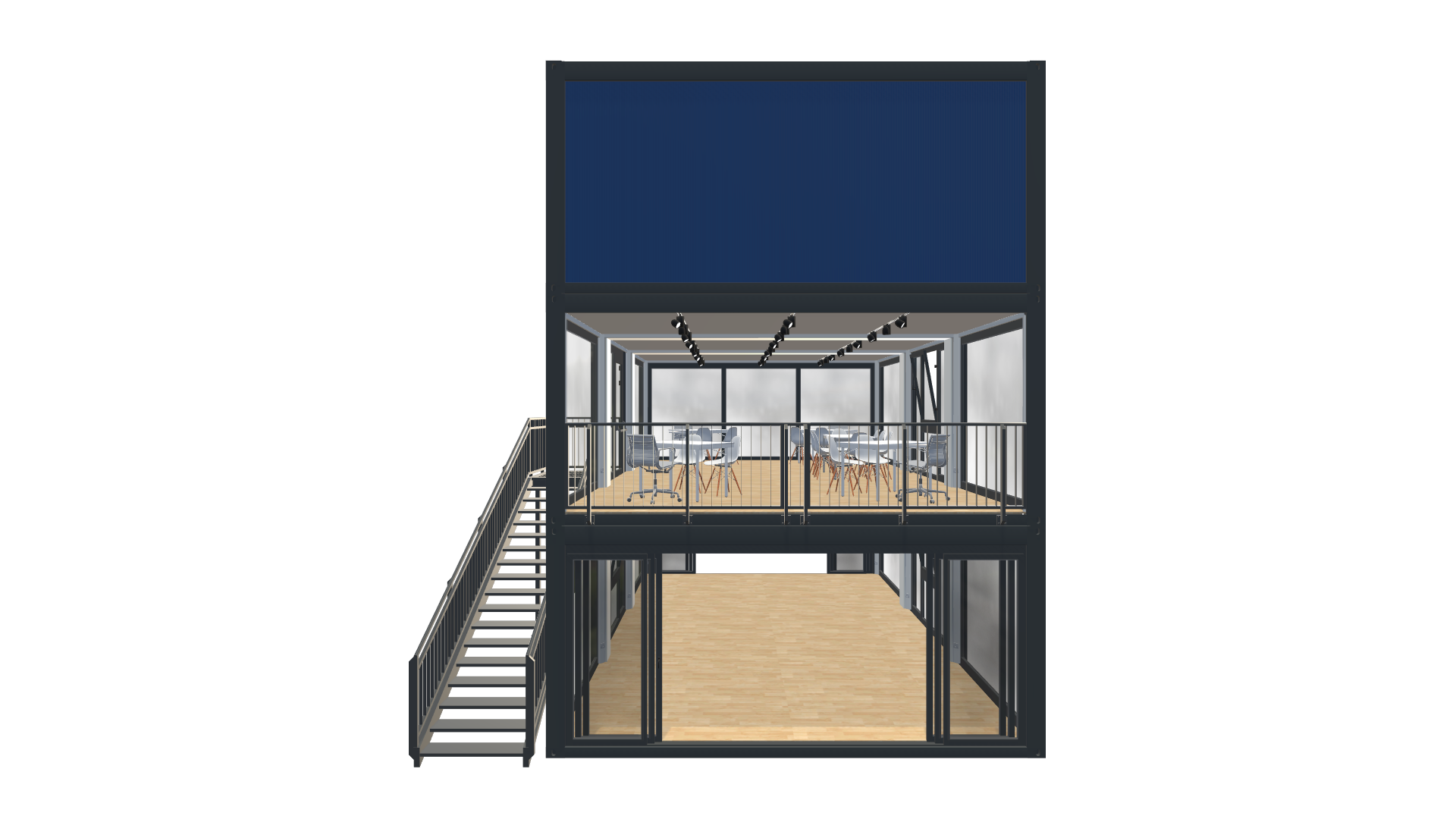 Eventcontainer Vario-Line | PREFAB 105 - Frontal Eventcontainer Vario-Line | PREFAB 105 - Screenshot - Frontal